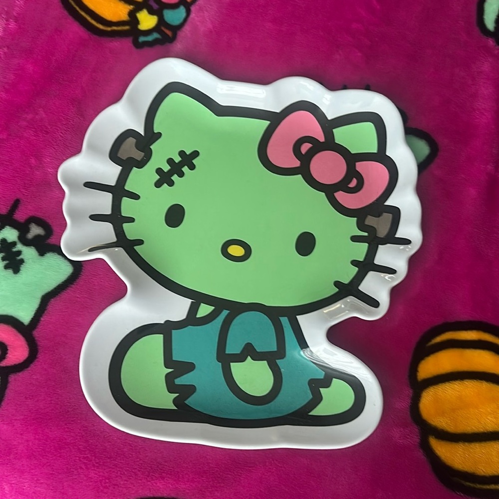 Hello Kitty Frankenstein Frankie plate HK Halloween dish